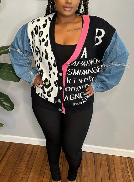 Read You Leopard Knit Sweater