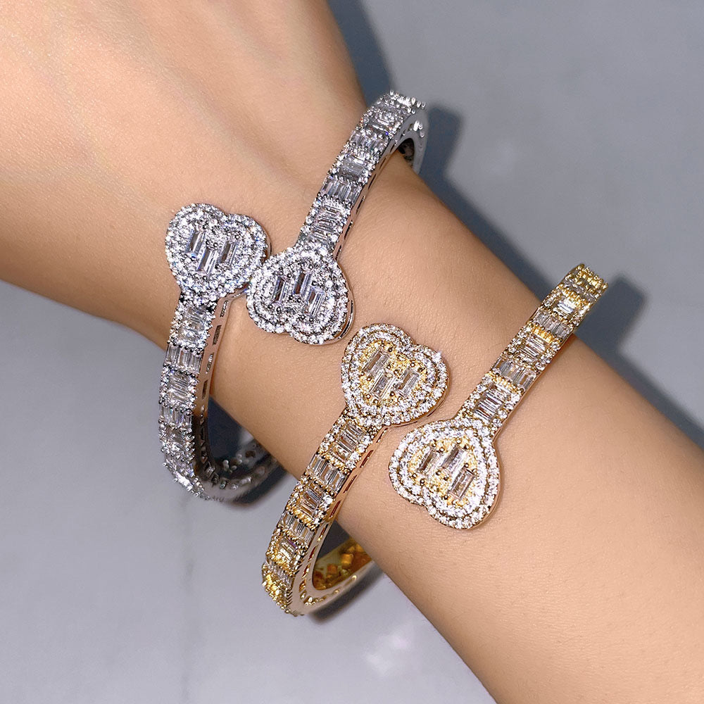 Heart Baguette Bracelet