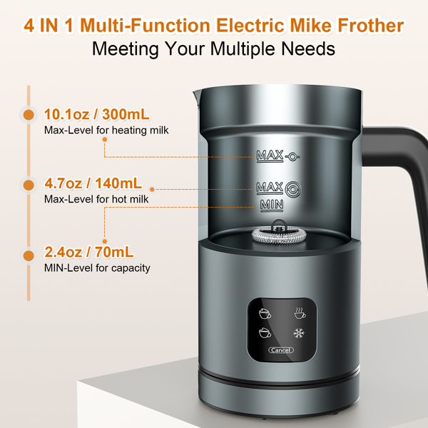 4 IN 1 Hot and Cold Foam Frother