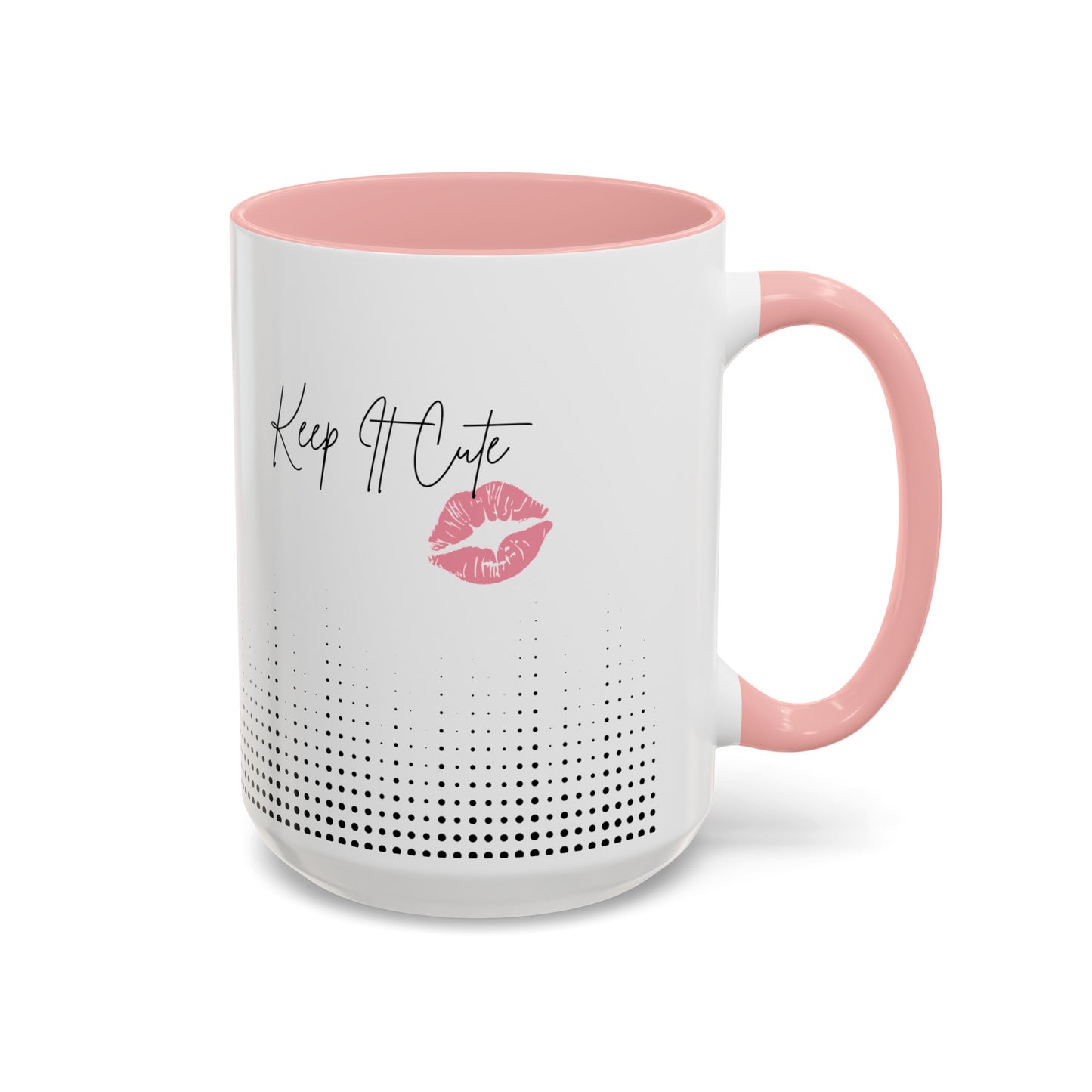 Keep It Cute Pink Accent Coffee Mug (11, 15oz)