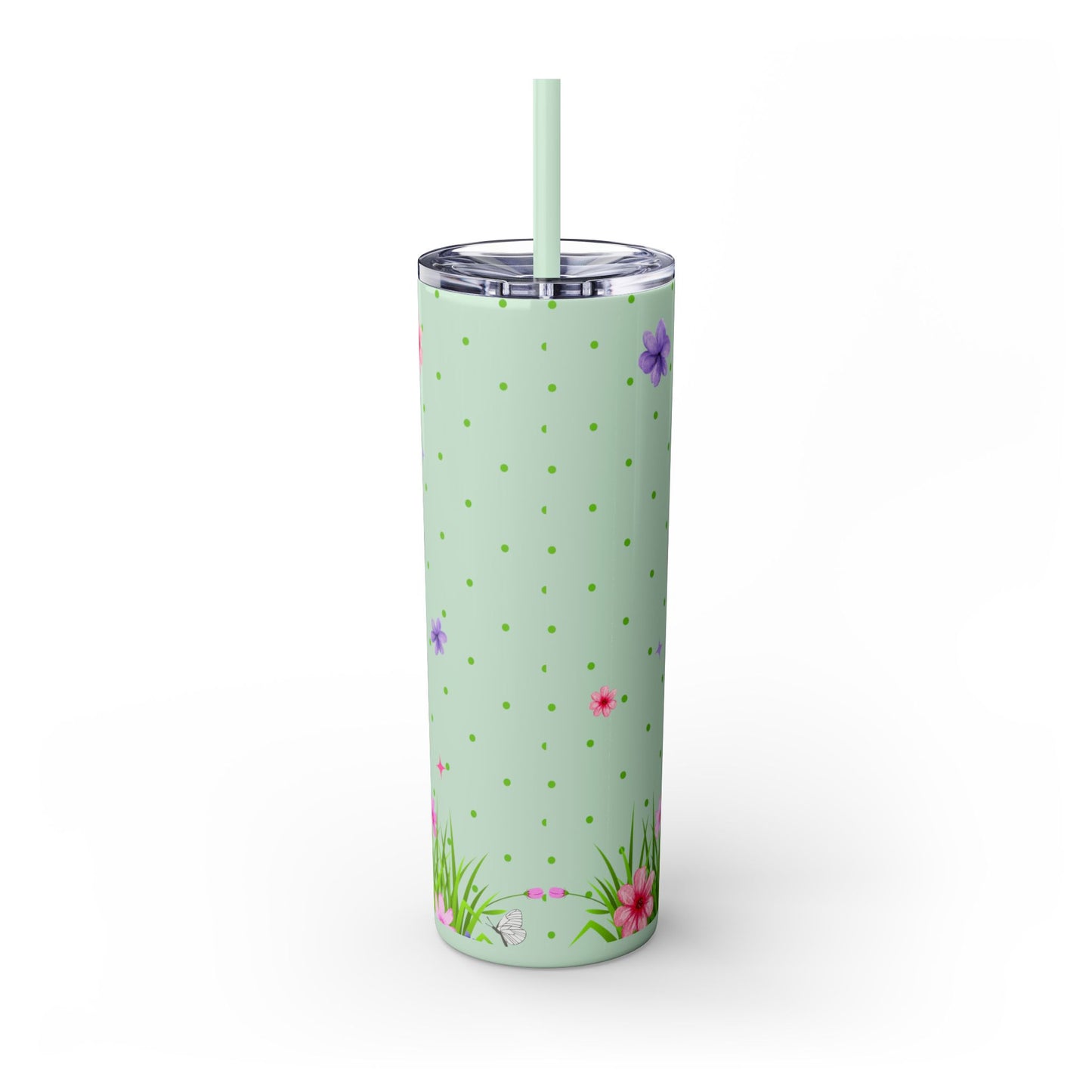 Grow Through - Skinny Tumbler with Straw, 20oz