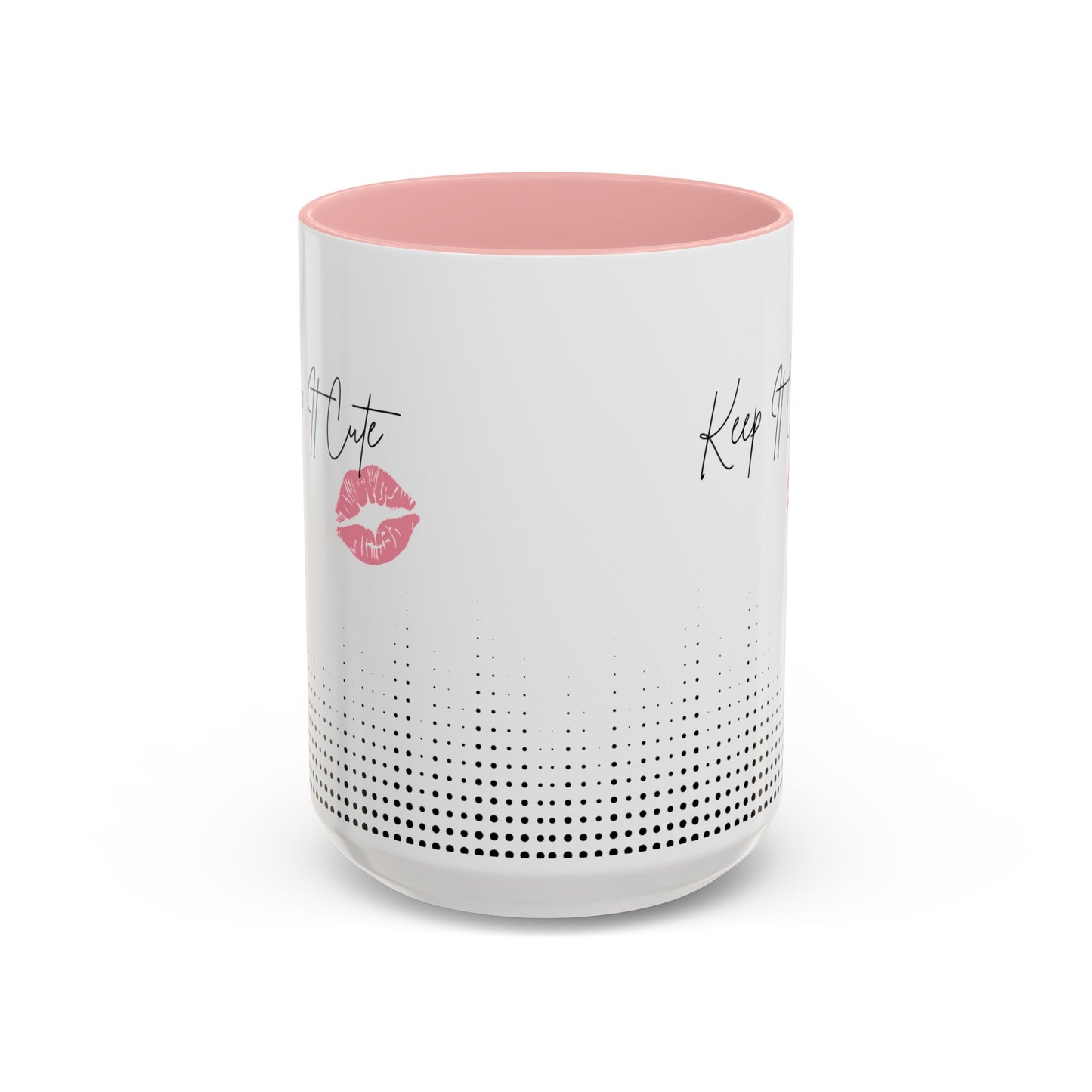 Keep It Cute Pink Accent Coffee Mug (11, 15oz)