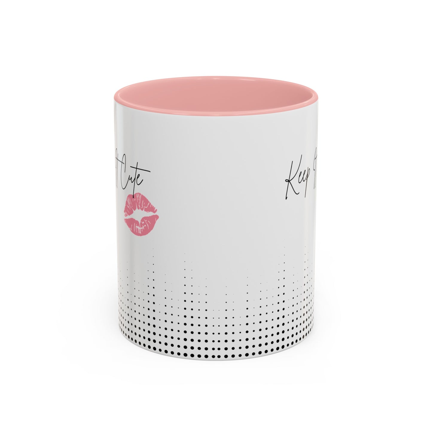 Keep It Cute Pink Accent Coffee Mug (11, 15oz)