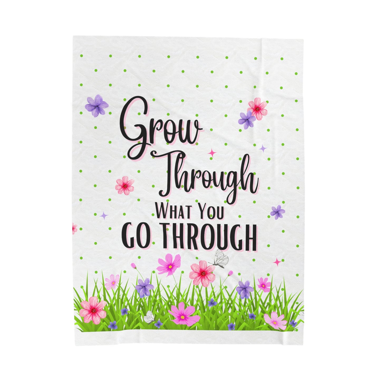 Grow Through - Velveteen Plush Blanket