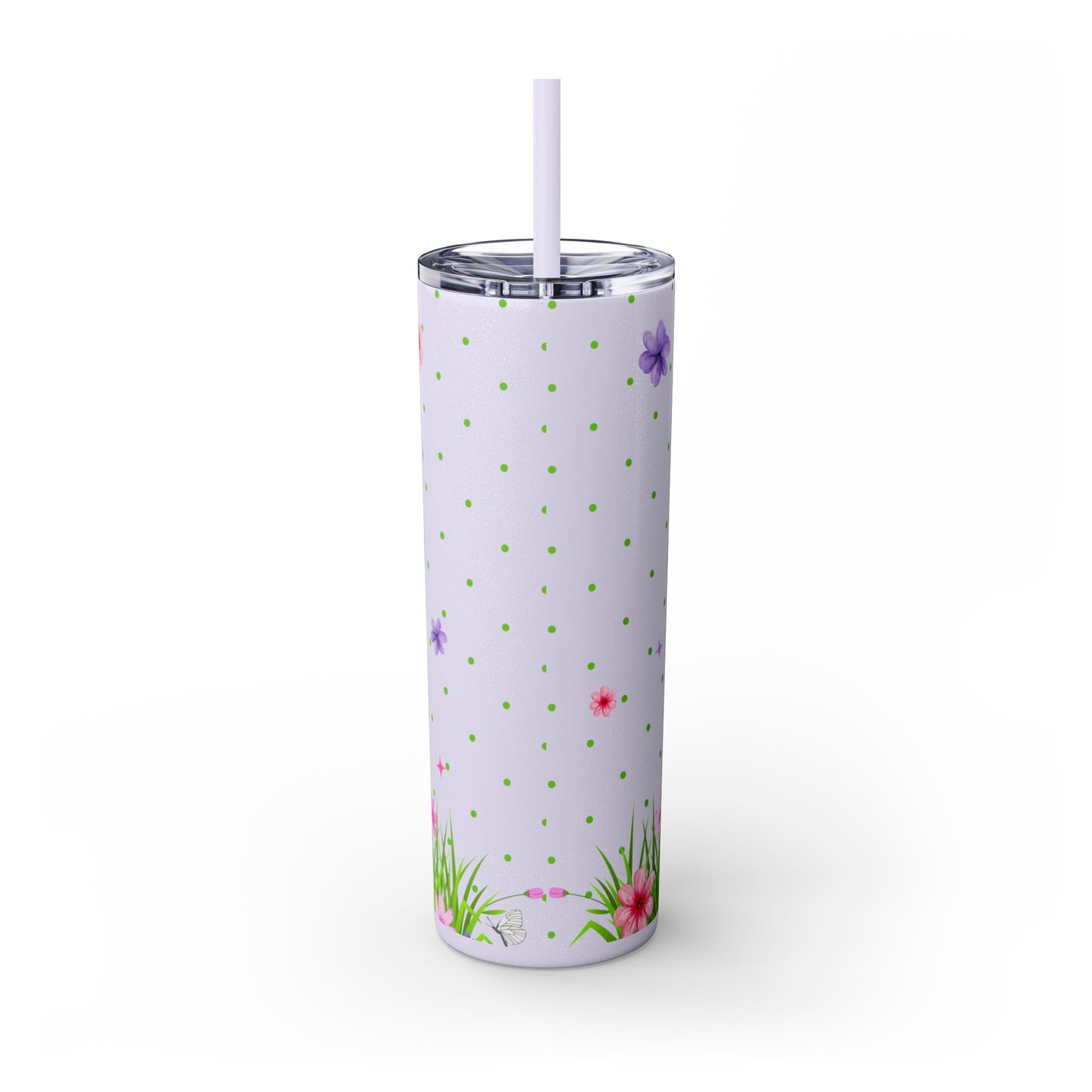 Grow Through - Skinny Tumbler with Straw, 20oz