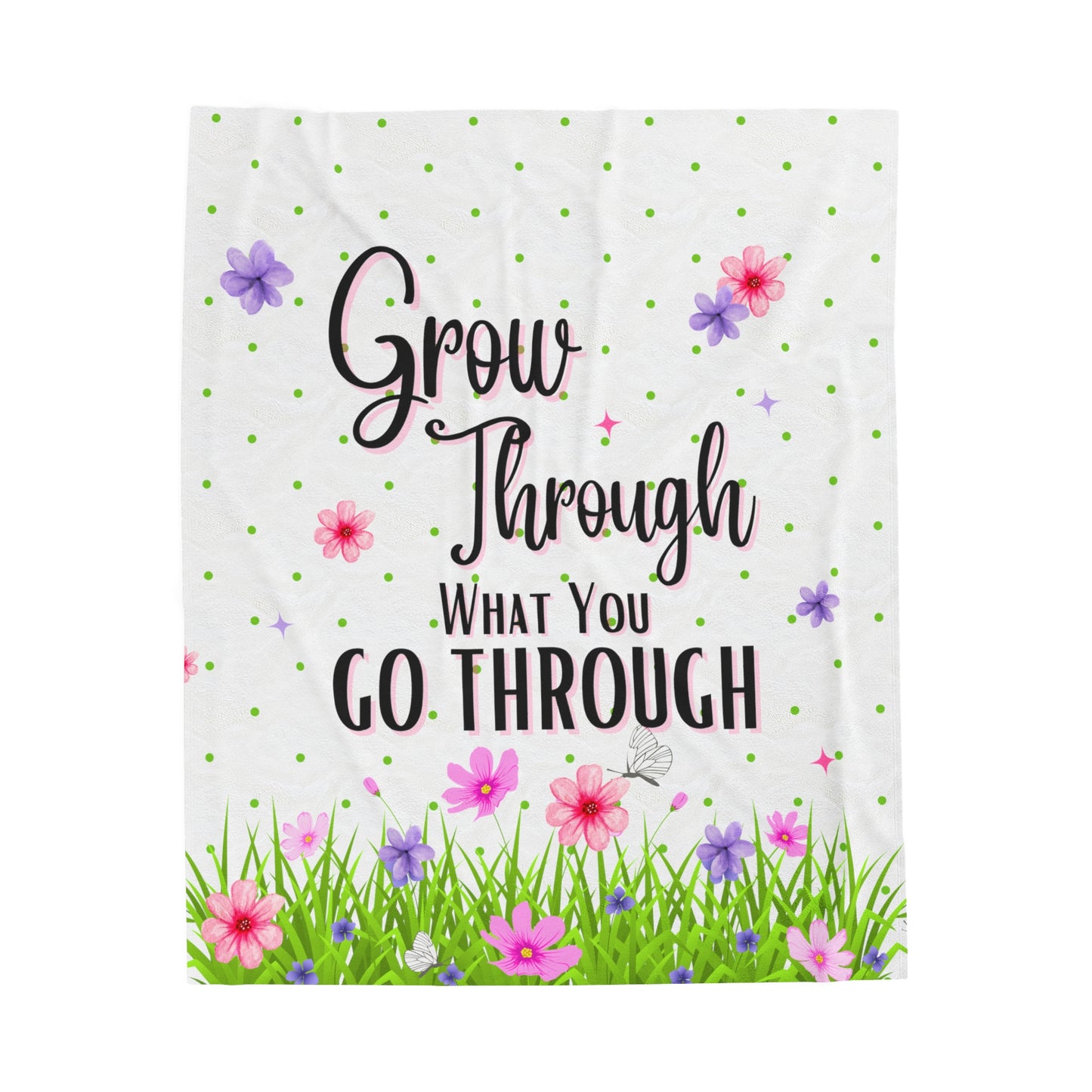 Grow Through - Velveteen Plush Blanket