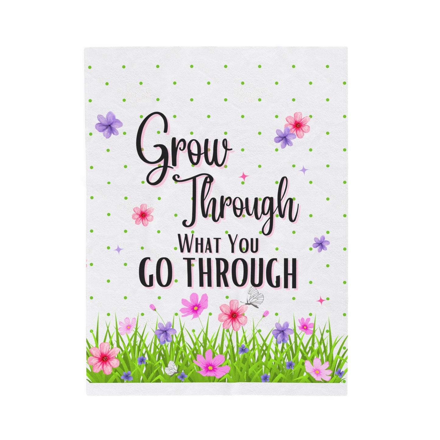 Grow Through - Velveteen Plush Blanket