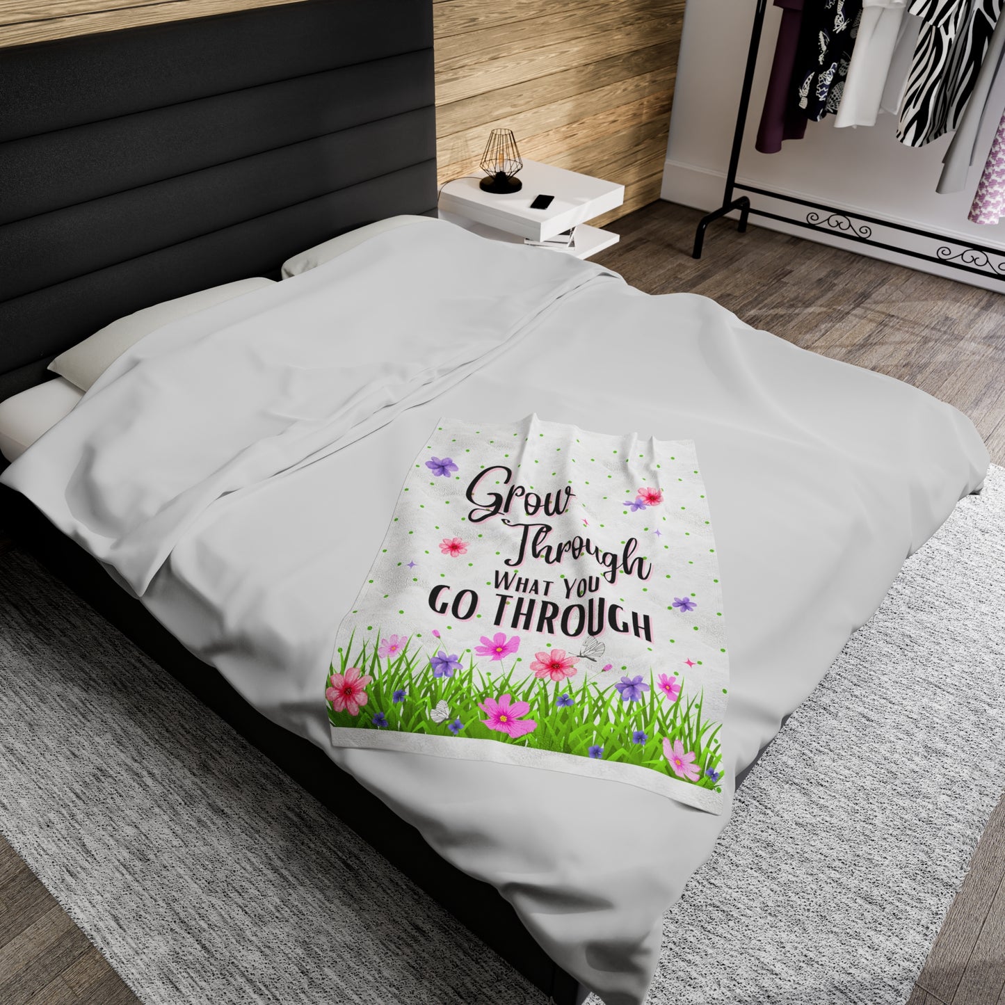 Grow Through - Velveteen Plush Blanket